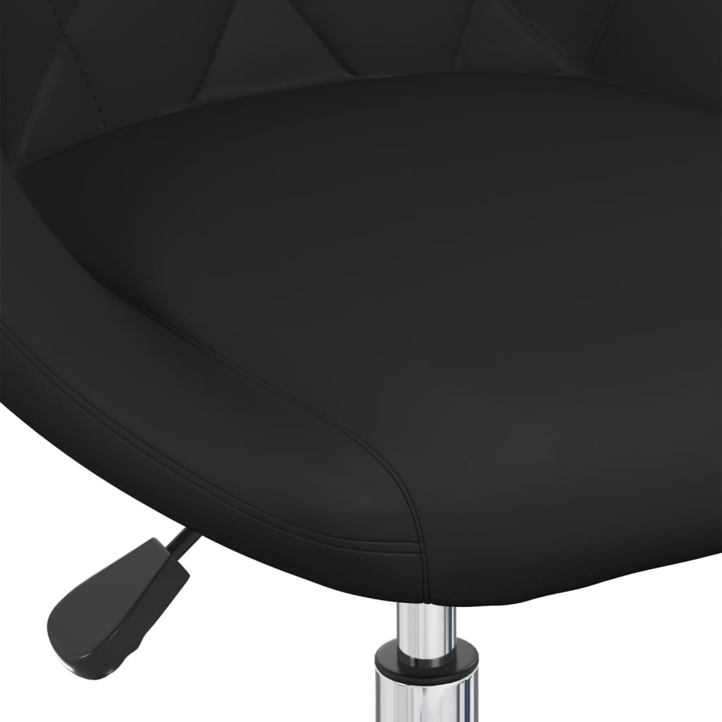 Dining room chairs 2 pieces. Rotatable black faux leather