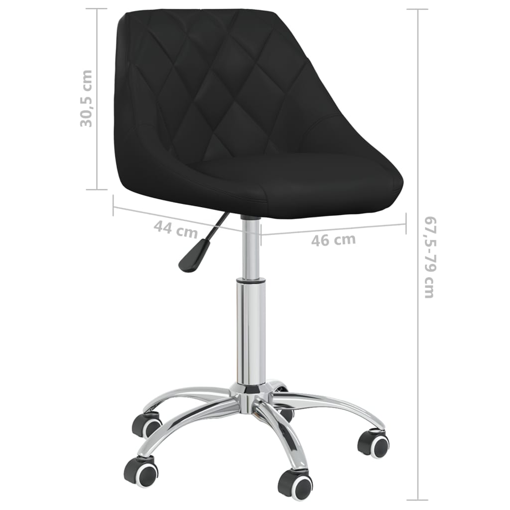 Dining room chairs 2 pieces. Rotatable black faux leather