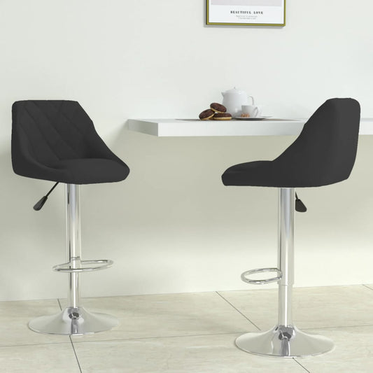 Tabourets de bar 2 pcs Velours noir