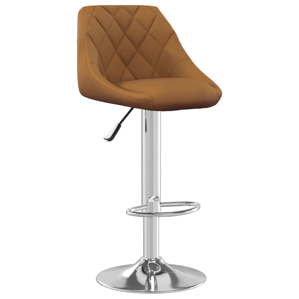 Bar stools 2 pcs. Brown velvet