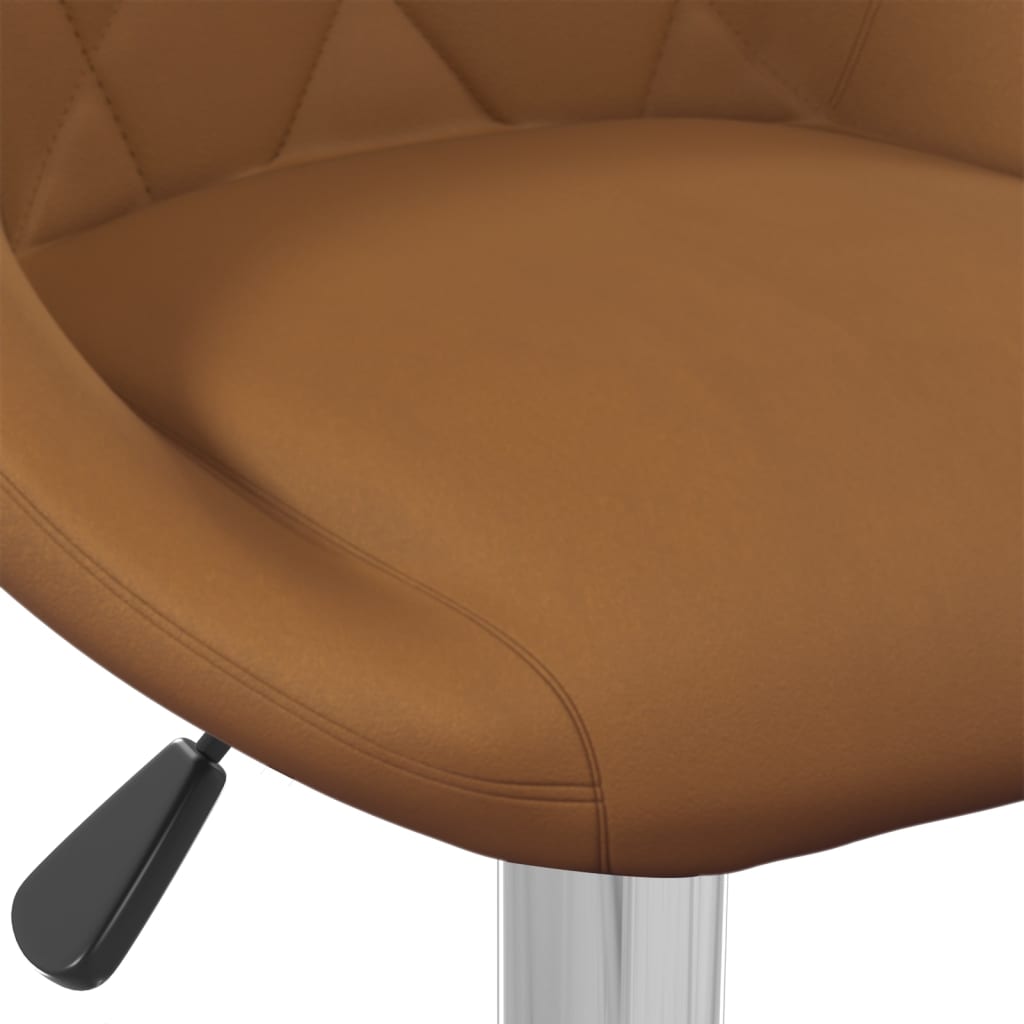 Bar stools 2 pcs. Brown velvet