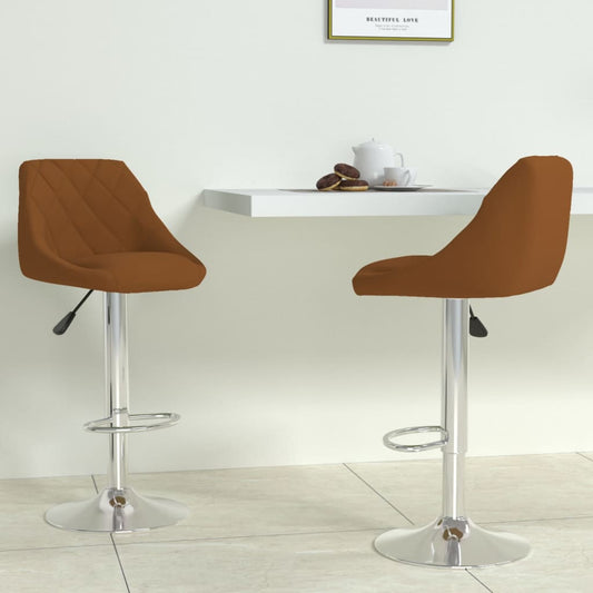 Tabourets de bar 2 pcs Velours marron