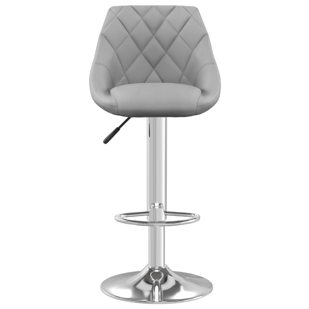 Bar stools 2 pcs. Light gray velvet