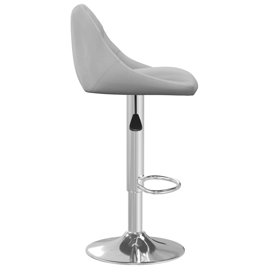 Bar stools 2 pcs. Light gray velvet