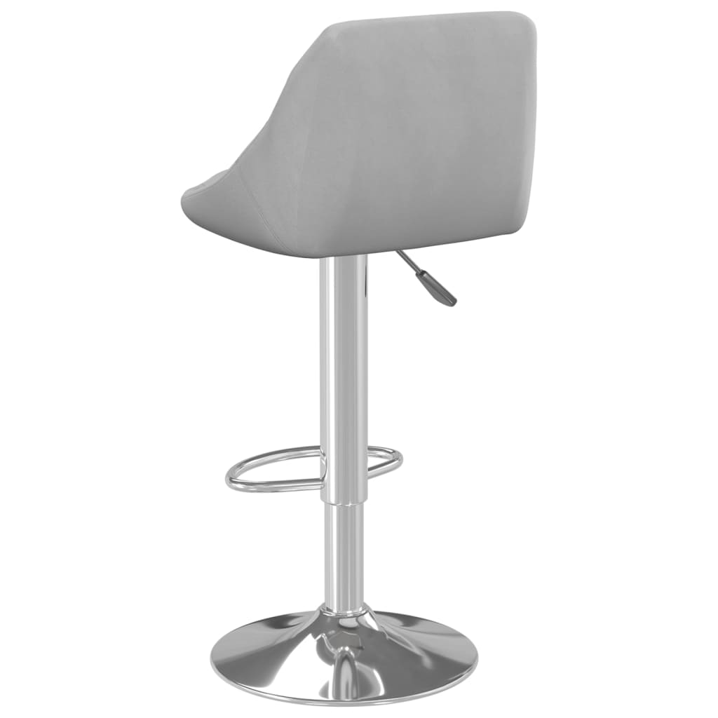 Bar stools 2 pcs. Light gray velvet