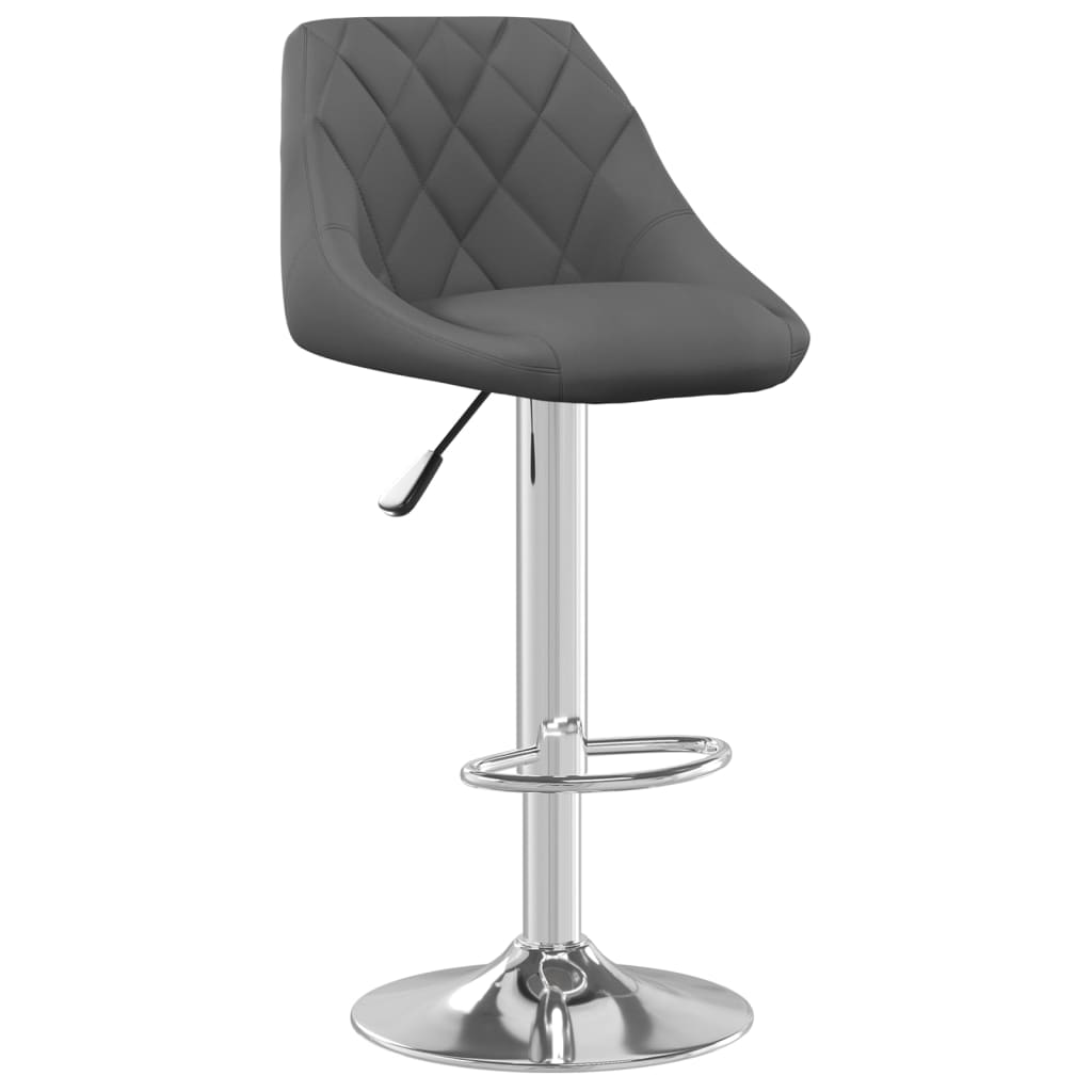 Bar stools 2 pcs. Dark gray velvet