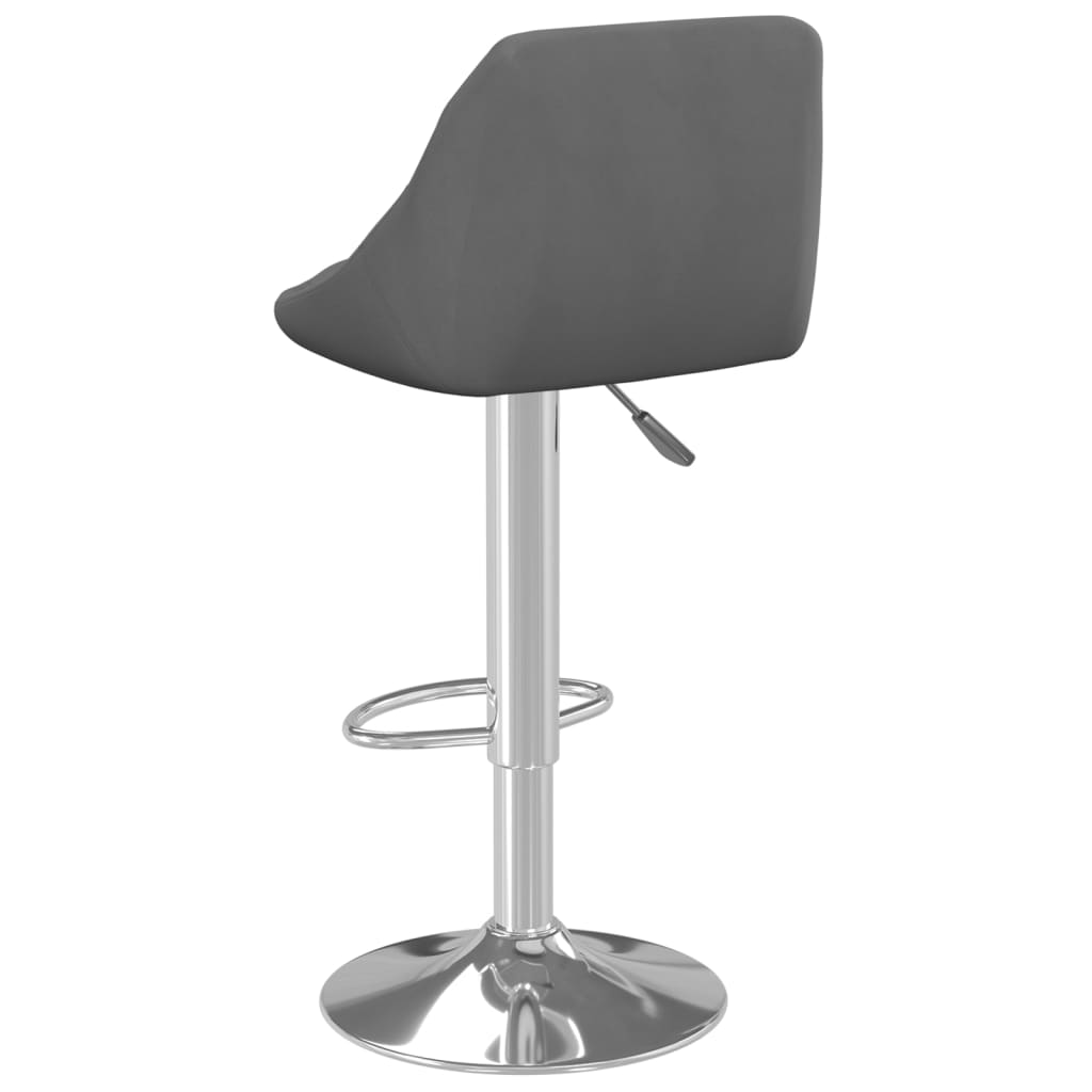 Bar stools 2 pcs. Dark gray velvet