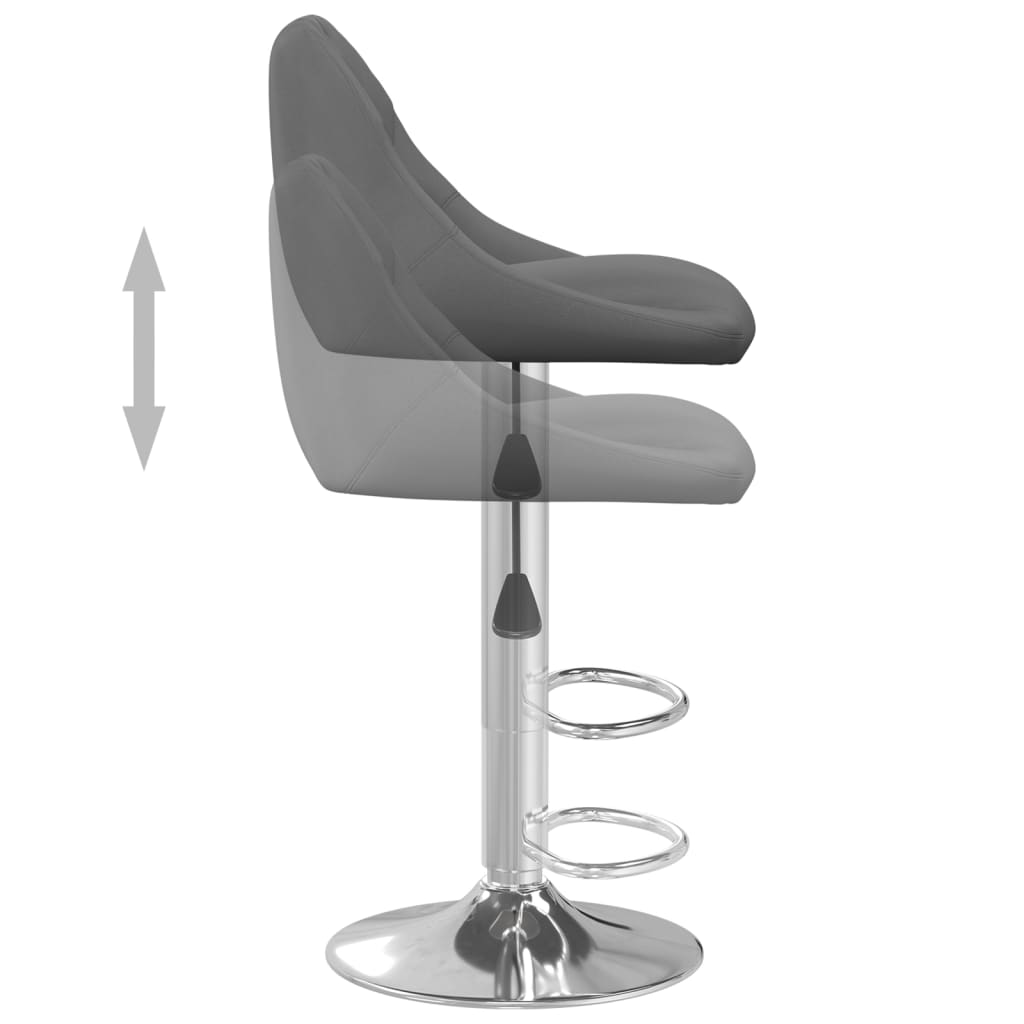 Bar stools 2 pcs. Dark gray velvet
