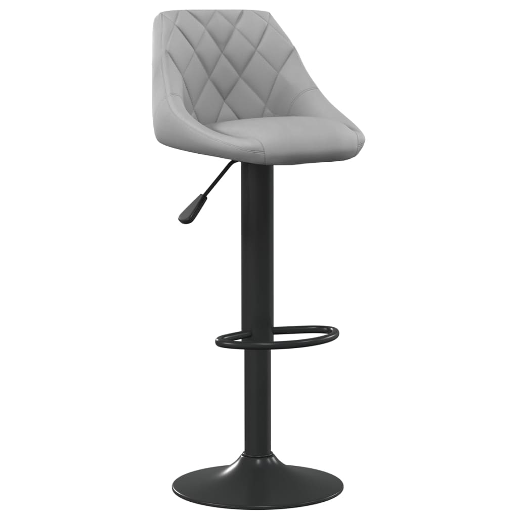 Bar stools 2 pcs. Light gray velvet