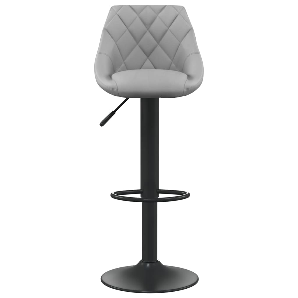 Bar stools 2 pcs. Light gray velvet