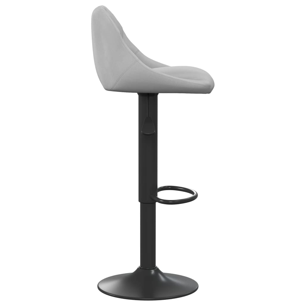 Bar stools 2 pcs. Light gray velvet