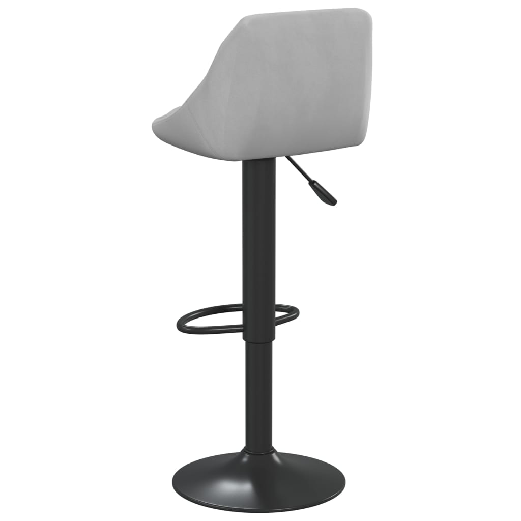 Bar stools 2 pcs. Light gray velvet
