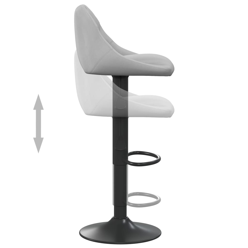 Bar stools 2 pcs. Light gray velvet
