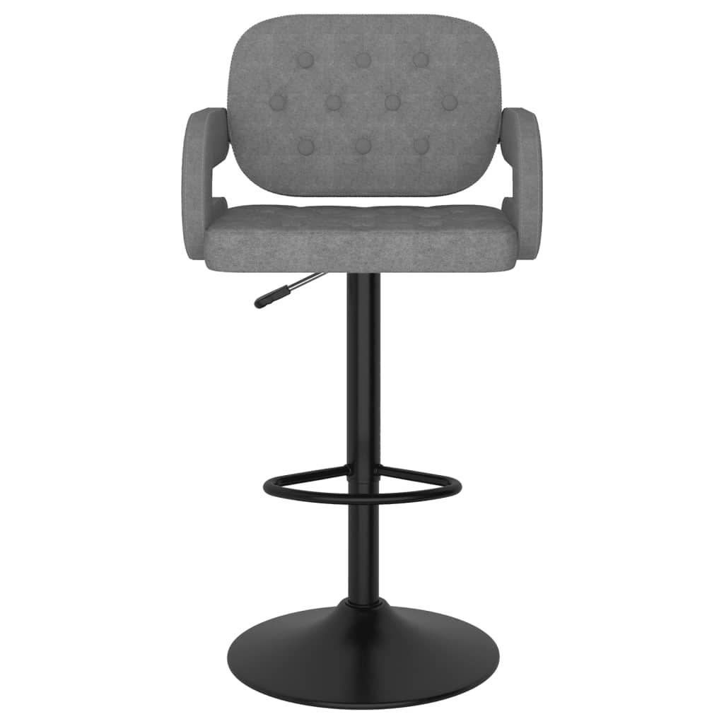 Bar stools 2 pcs. Light gray fabric
