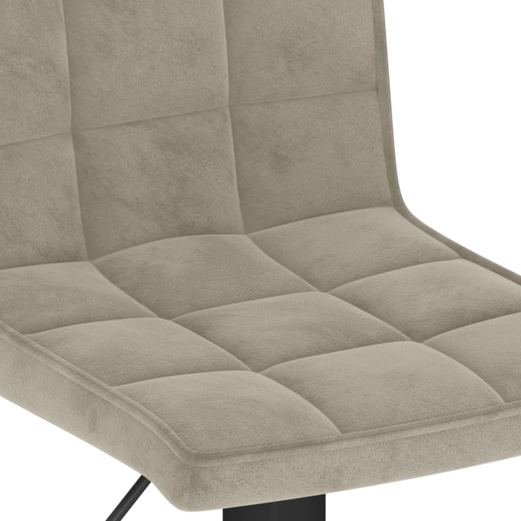 Bar stools 2 pcs. Light gray velvet