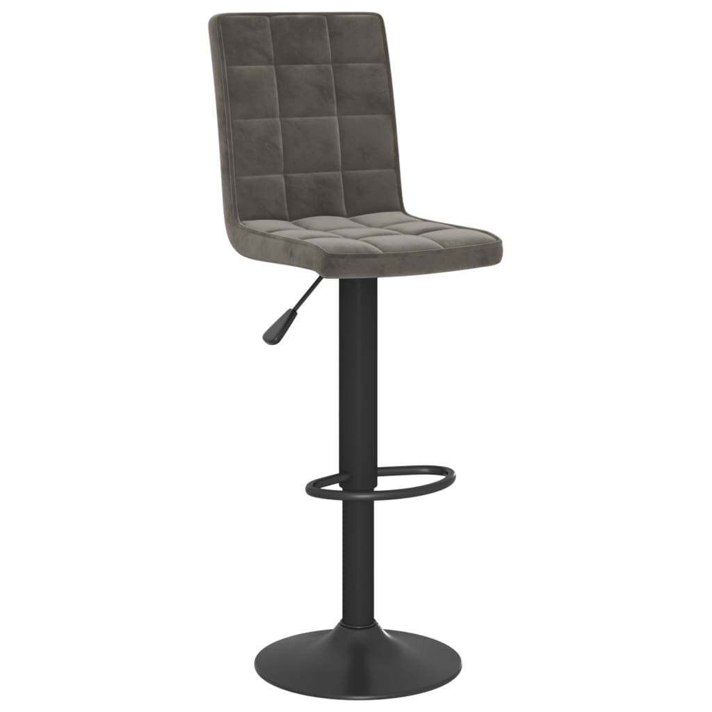 Bar stools 2 pcs. Dark gray velvet
