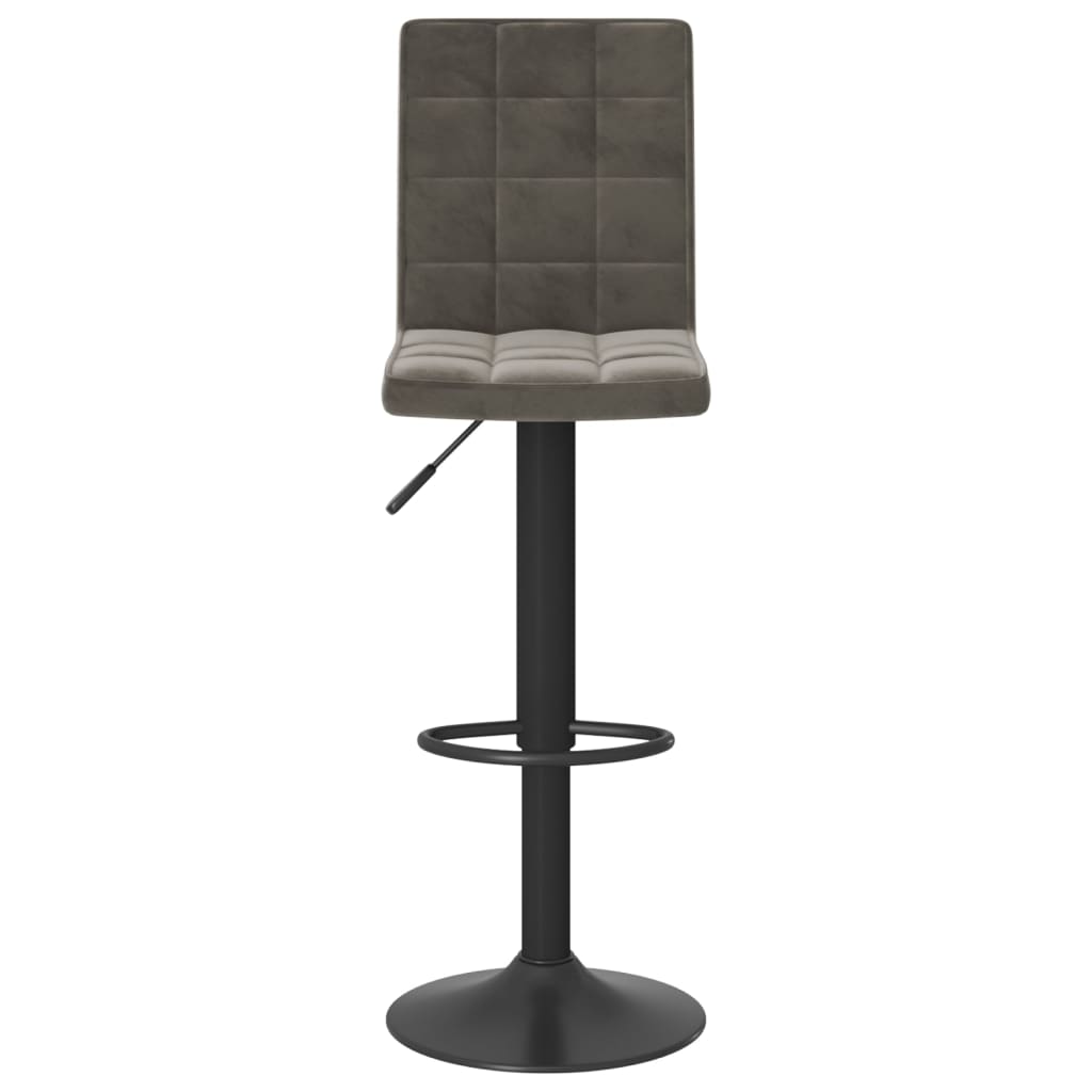 Bar stools 2 pcs. Dark gray velvet