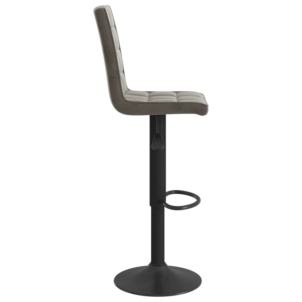 Bar stools 2 pcs. Dark gray velvet