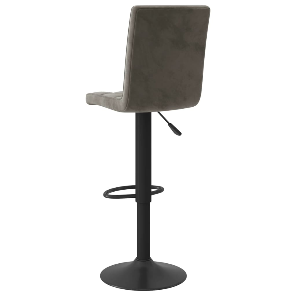 Bar stools 2 pcs. Dark gray velvet