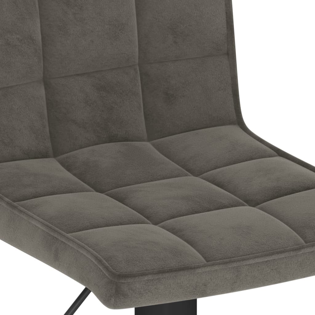 Bar stools 2 pcs. Dark gray velvet