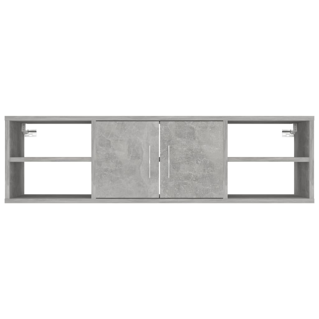 Etagère murale gris béton 102x30x29 cm en bois