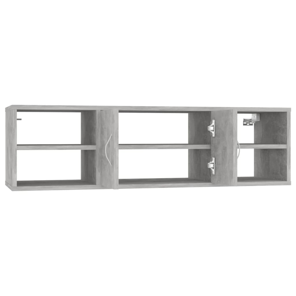 Etagère murale gris béton 102x30x29 cm en bois