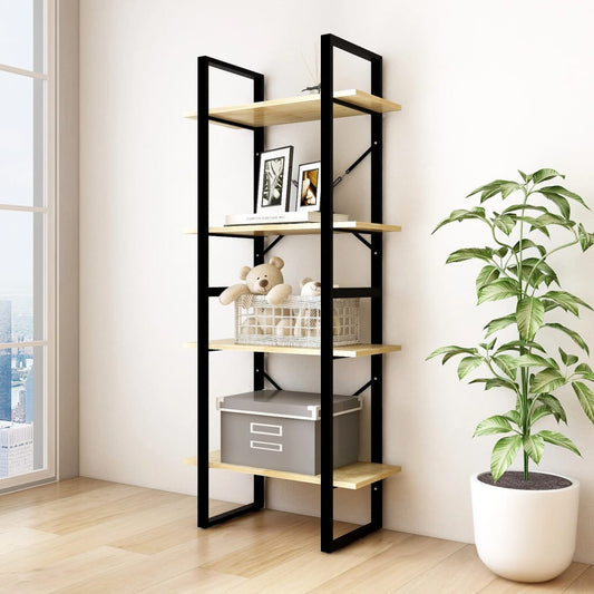 Bookcase 4 shelves 60x30x140 cm solid pine wood