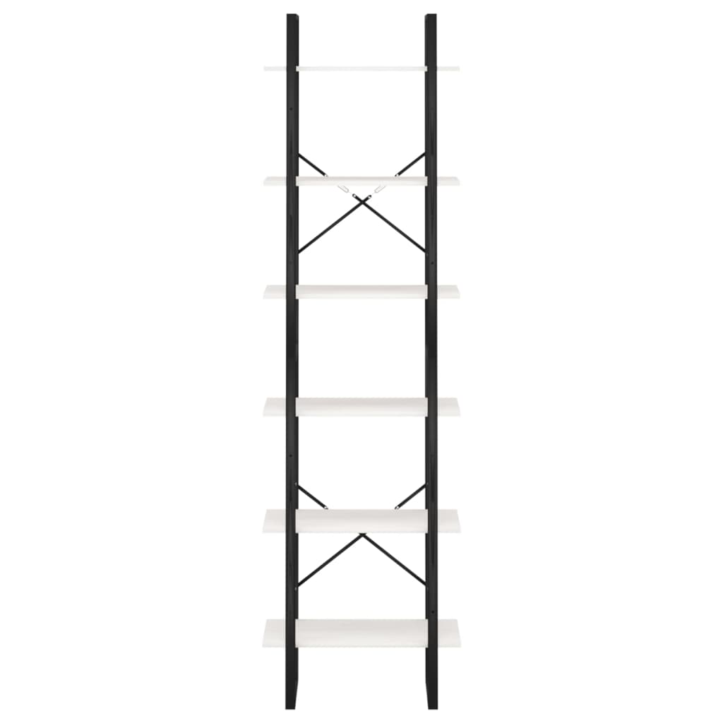 Etagère de rangement blanc 60x30x210 cm bois de pin massif