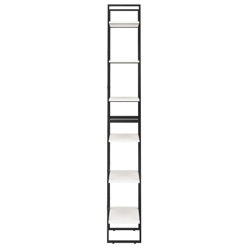 Etagère de rangement blanc 60x30x210 cm bois de pin massif