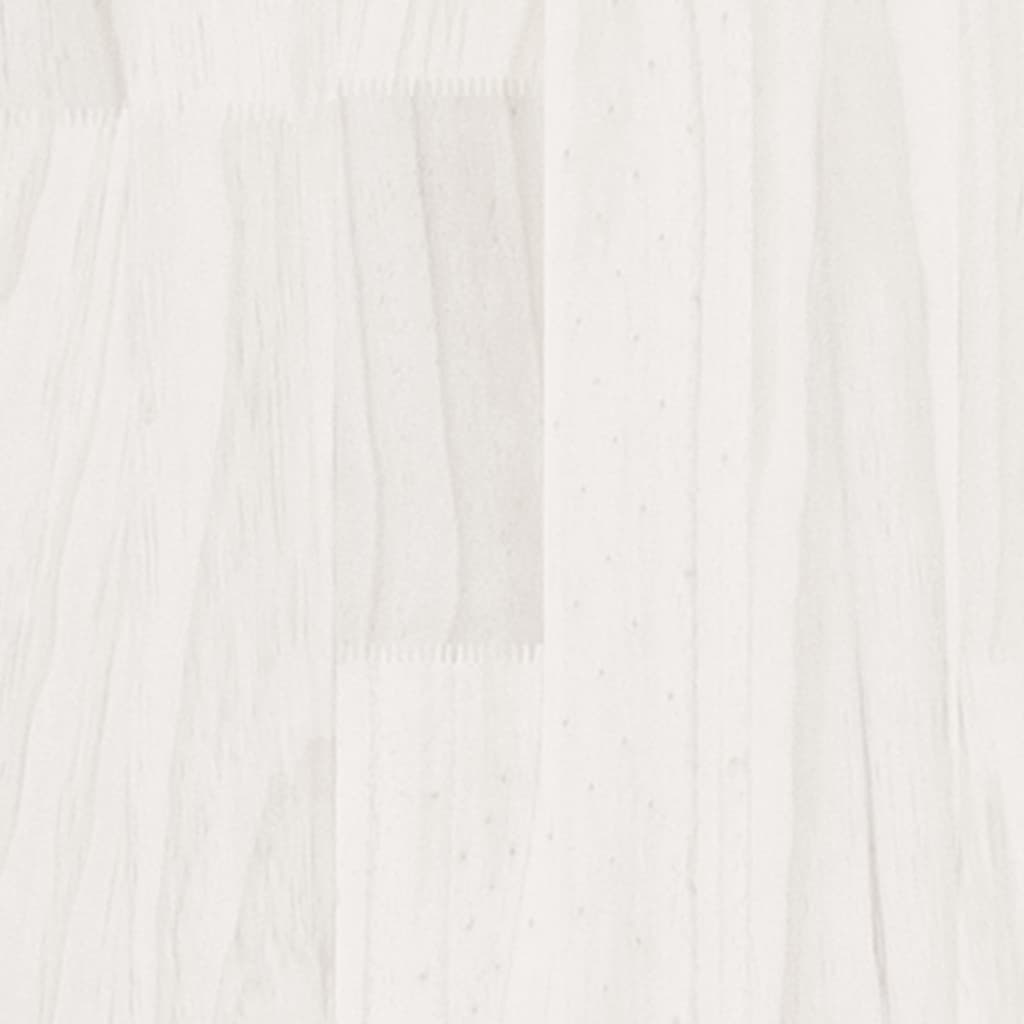 Etagère de rangement blanc 60x30x210 cm bois de pin massif