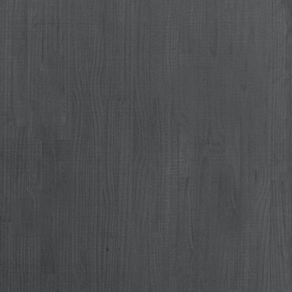 Bibliothèque 3 compartiments gris 80x30x105 cm bois de pin massif
