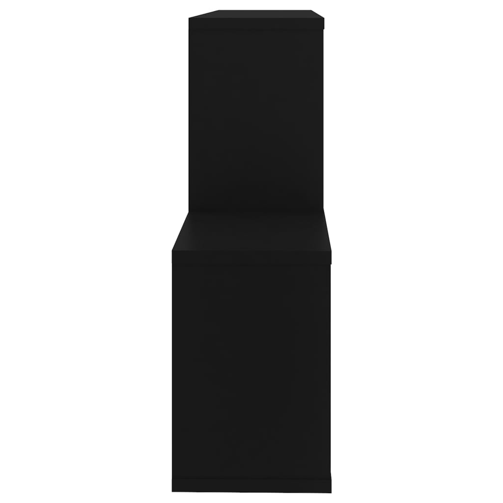 Etagère murale noire 100x18x53 cm en bois