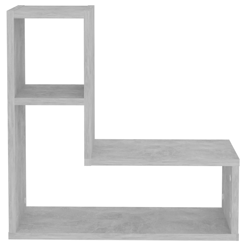 Etagères murales 2 pcs Gris béton 50x15x50 cm matériau bois