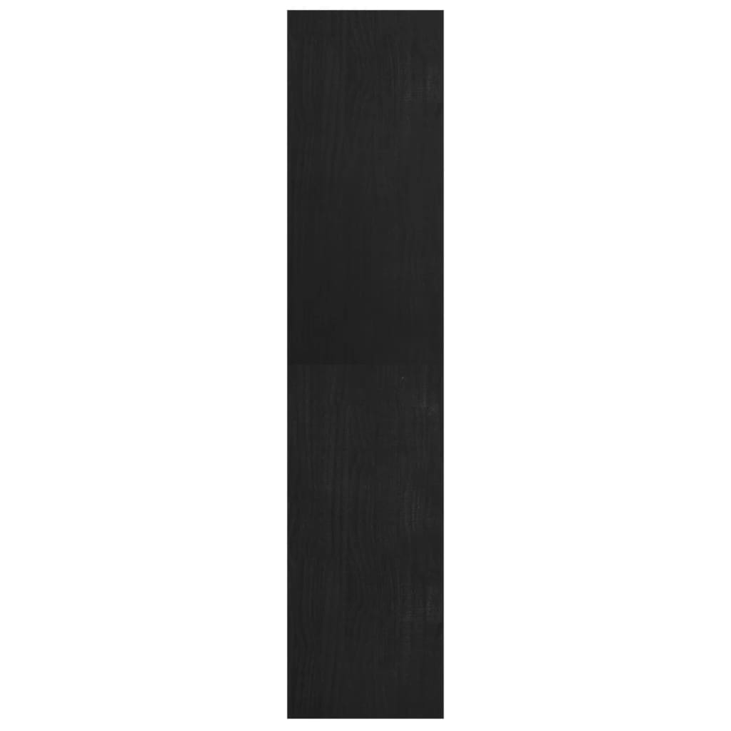 Bibliothèque séparateur de pièce noir 40x30x135,5 cm en bois de pin massif