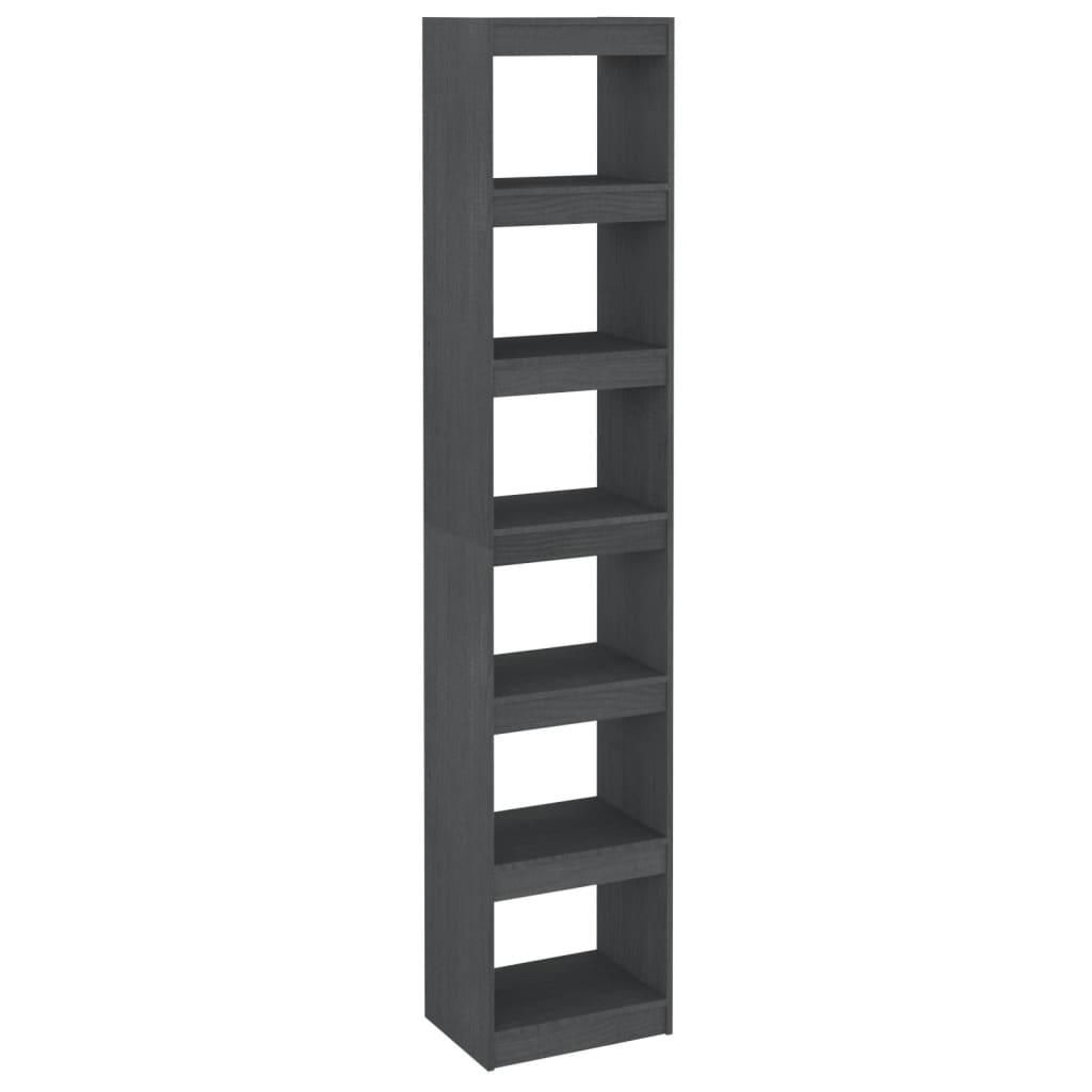 Bibliothèque/séparateur de pièce gris 40x30x199 cm bois de pin massif