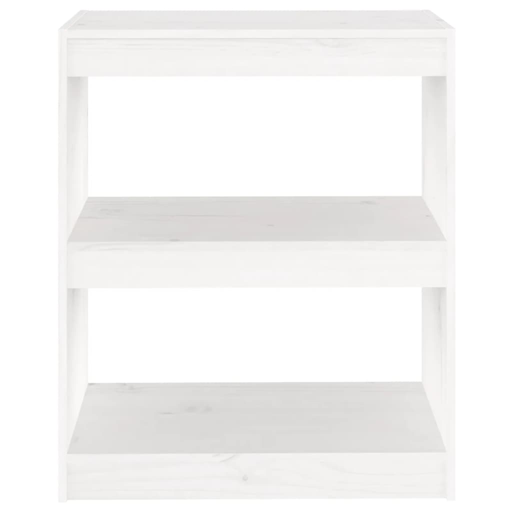 Bibliothèque/séparateur de pièce blanc 60x30x71,5 cm bois de pin massif