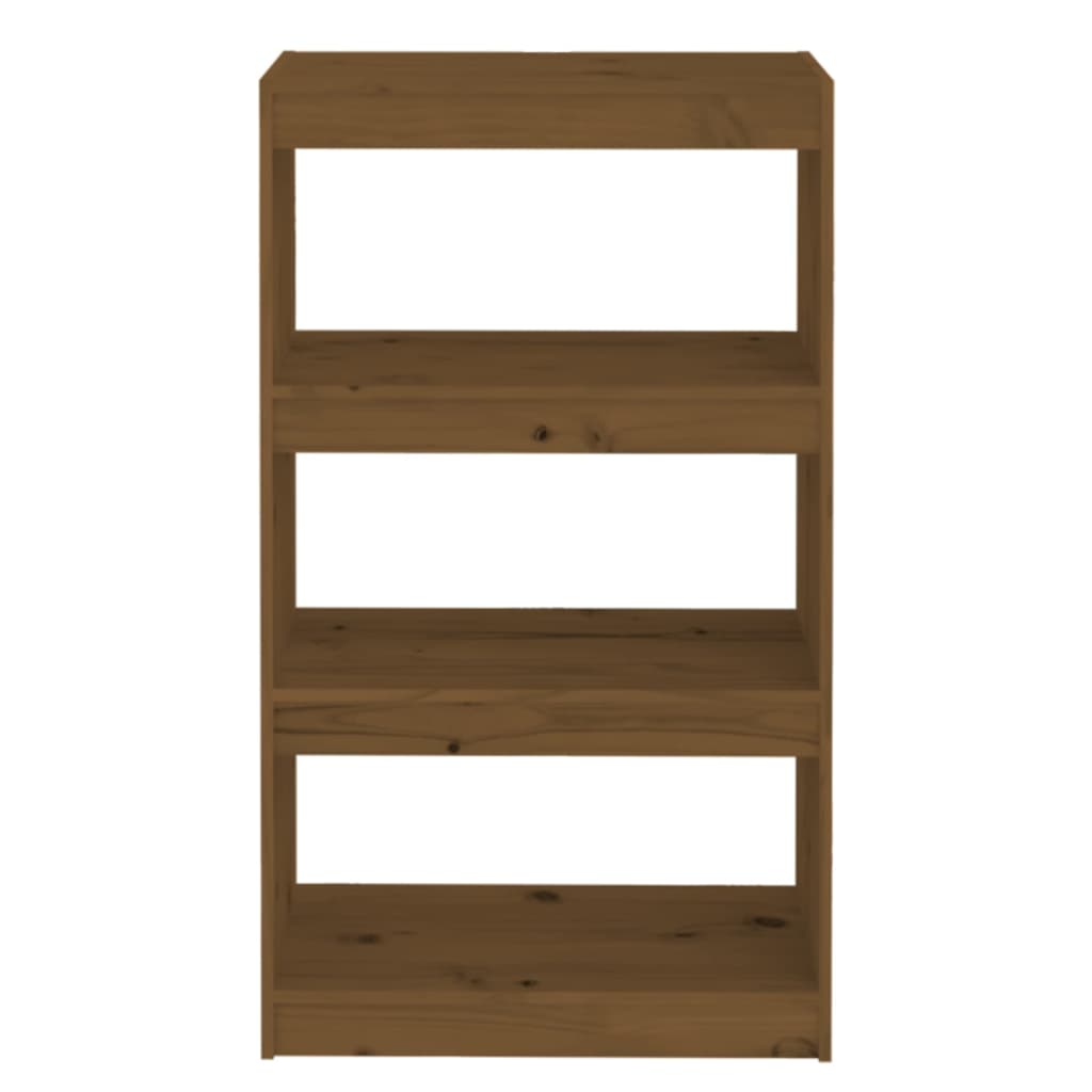Bookcase/room divider honey brown 60x30x103.5 cm pine wood