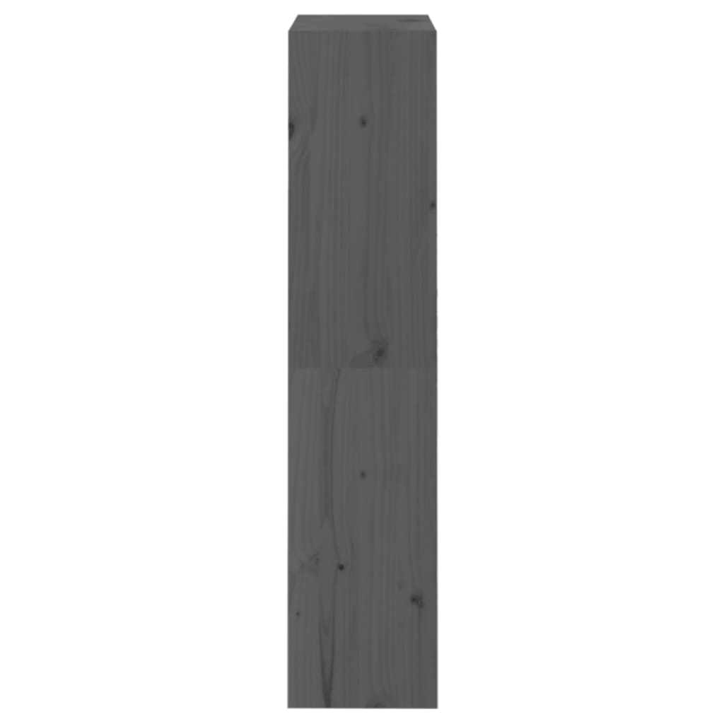 Bibliothèque séparateur de pièce gris 60x30x135,5 cm en bois de pin massif