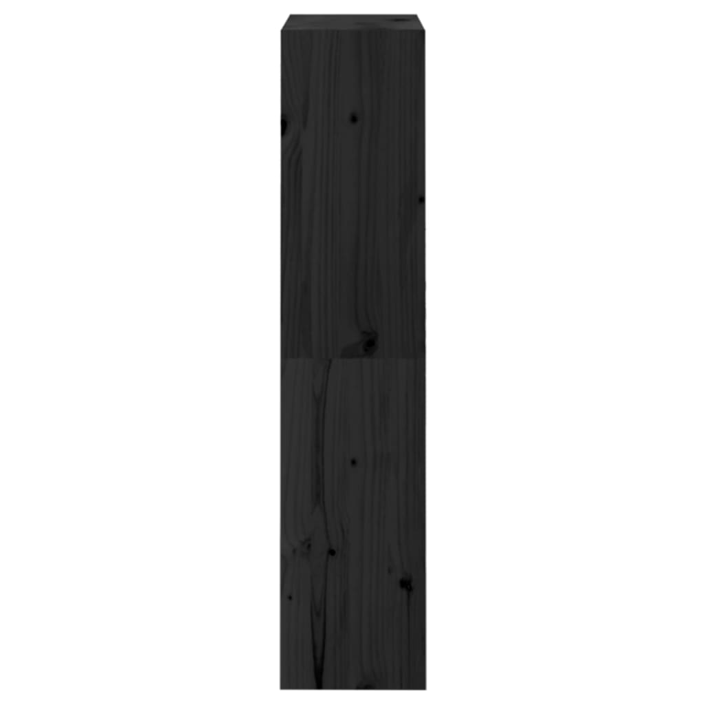 Bibliothèque séparateur de pièce noir 60x30x135,5 cm en bois de pin massif