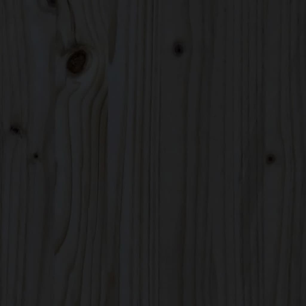 Bibliothèque séparateur de pièce noir 60x30x135,5 cm en bois de pin massif