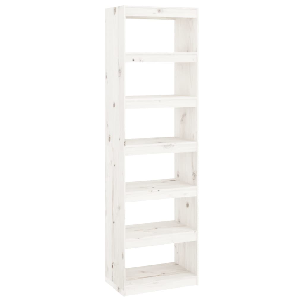 Bibliothèque/séparateur de pièce blanc 60x30x199,5 cm bois de pin massif