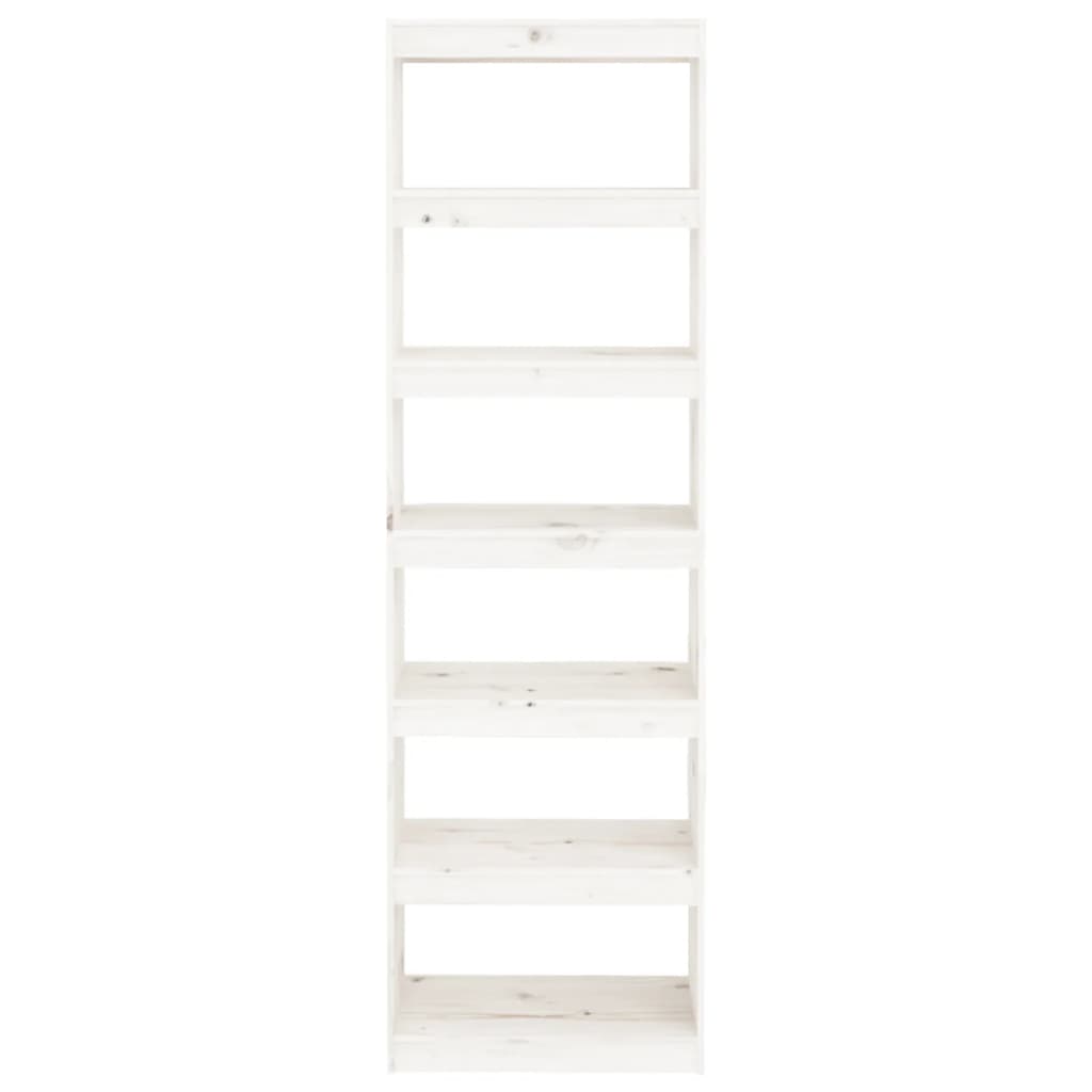 Bibliothèque/séparateur de pièce blanc 60x30x199,5 cm bois de pin massif