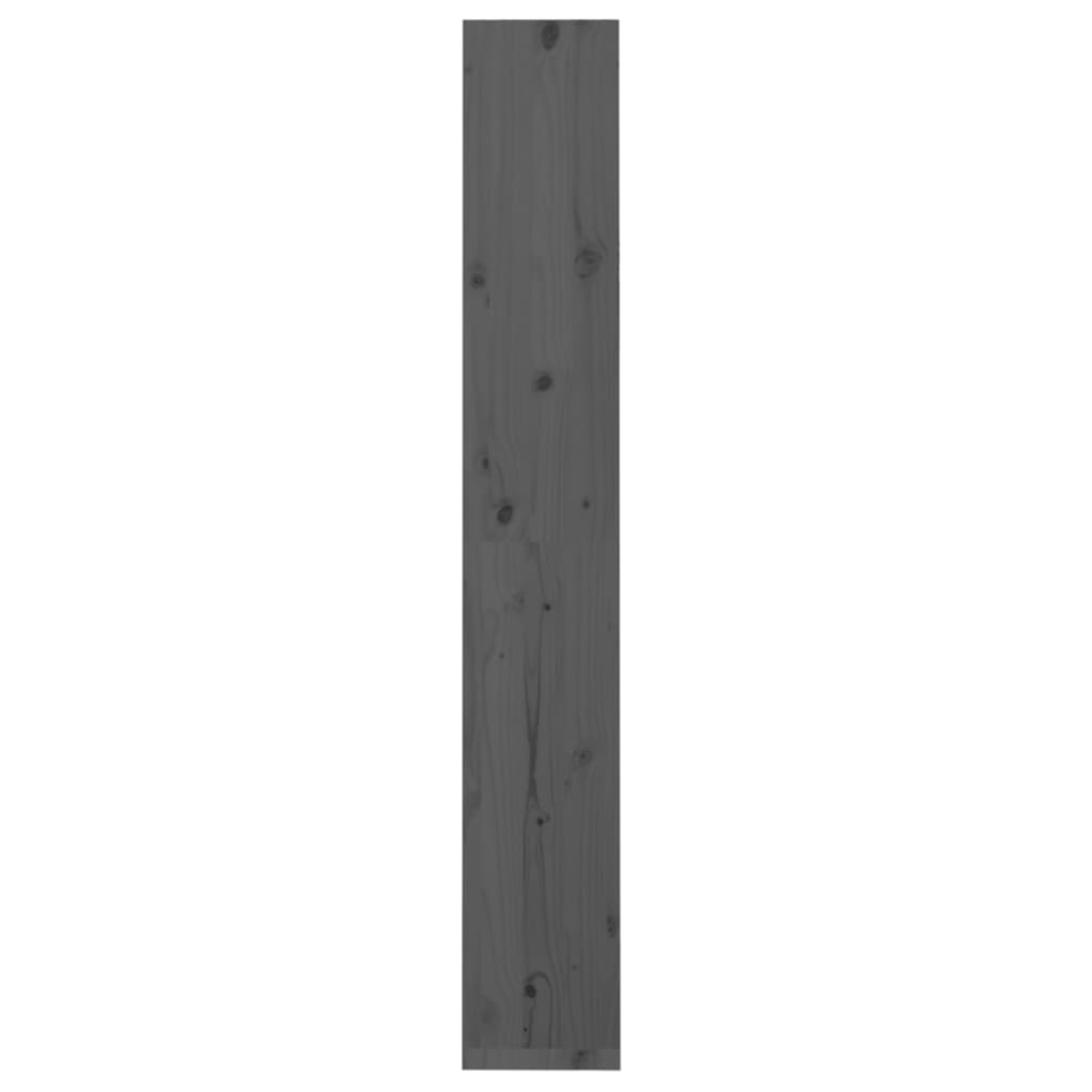Bibliothèque/séparateur de pièce gris 60x30x199,5 cm bois de pin massif