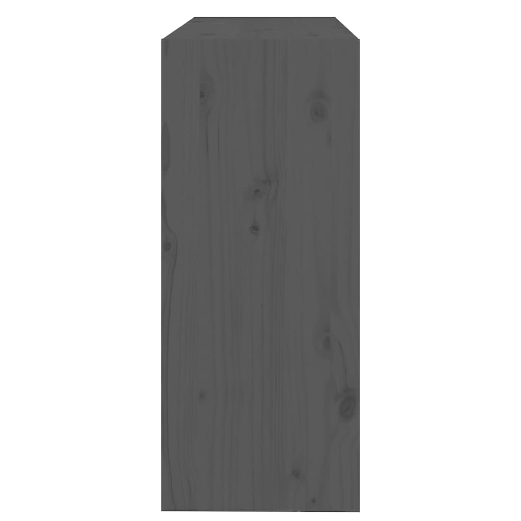 Bibliothèque séparateur de pièce gris 80x30x71,5 cm en bois de pin massif