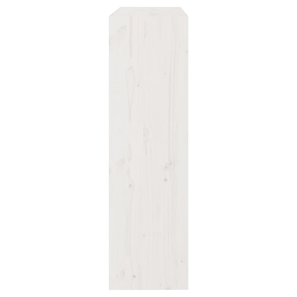 Bookcase room divider white 80x30x103.5 cm solid pine wood