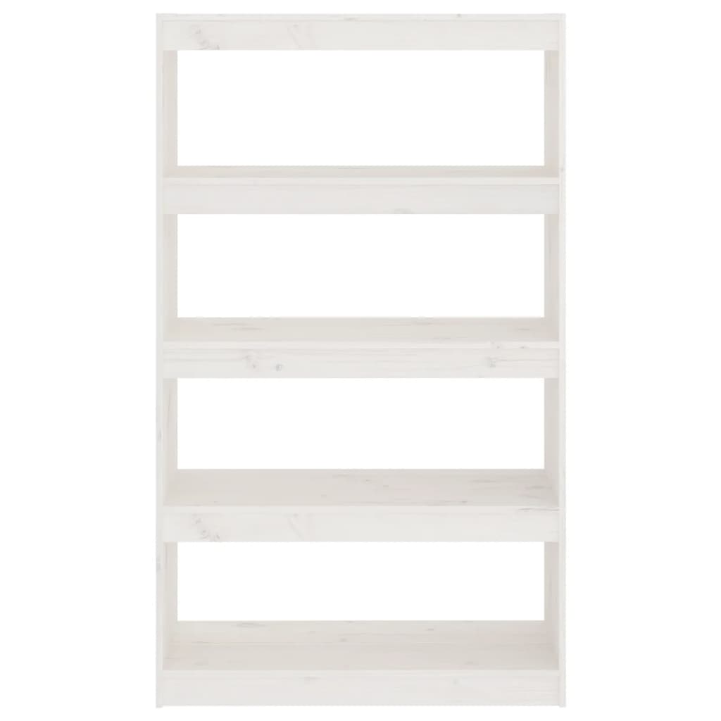 Bibliothèque séparateur de pièce blanc 80x30x135,5 cm en bois de pin massif