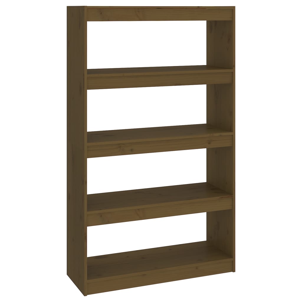 Bookcase/room divider honey brown 80x30x135.5 cm pine wood