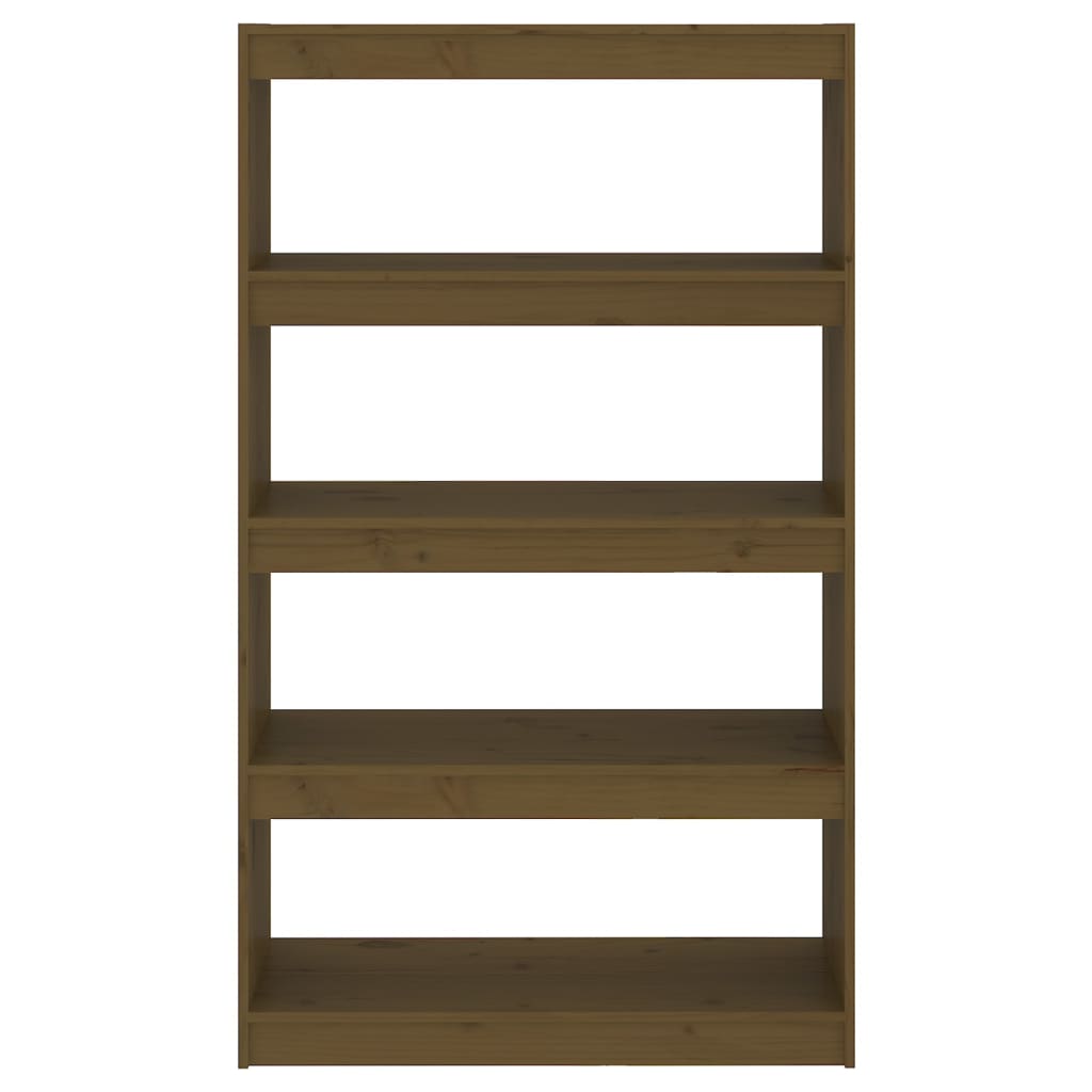 Bookcase/room divider honey brown 80x30x135.5 cm pine wood