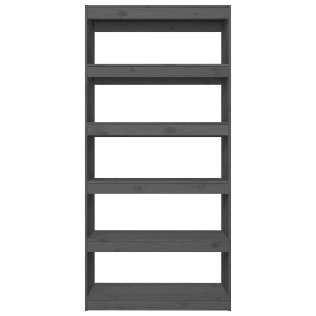 Bibliothèque/séparateur de pièce gris 80x30x167,4 cm bois de pin massif