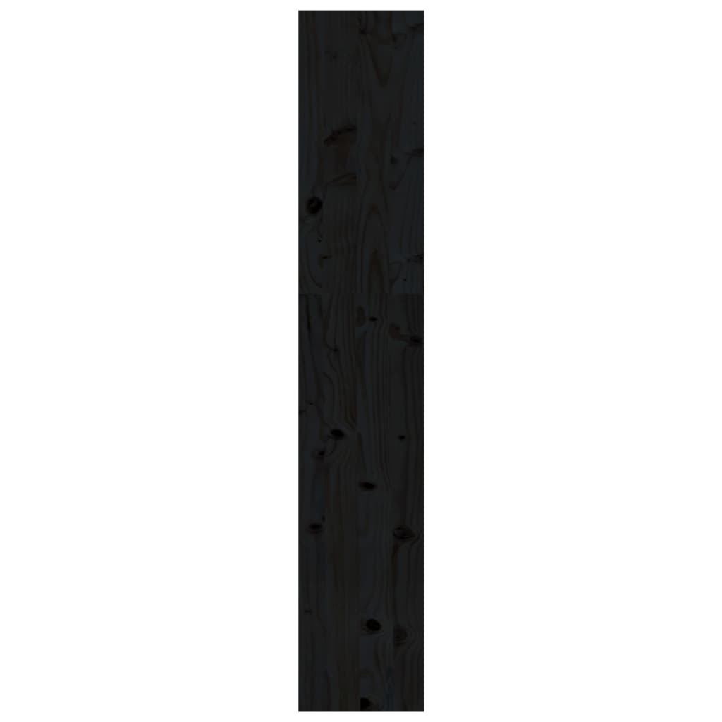 Bibliothèque/séparateur de pièce noir 80x30x167,4 cm bois de pin massif